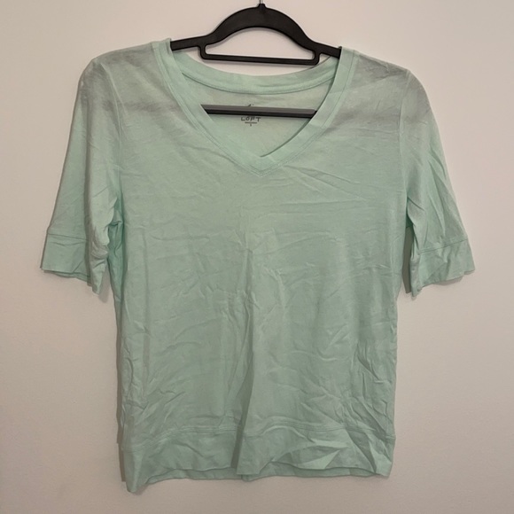 LOFT Mint Short Sleeve Top - Picture 2 of 5
